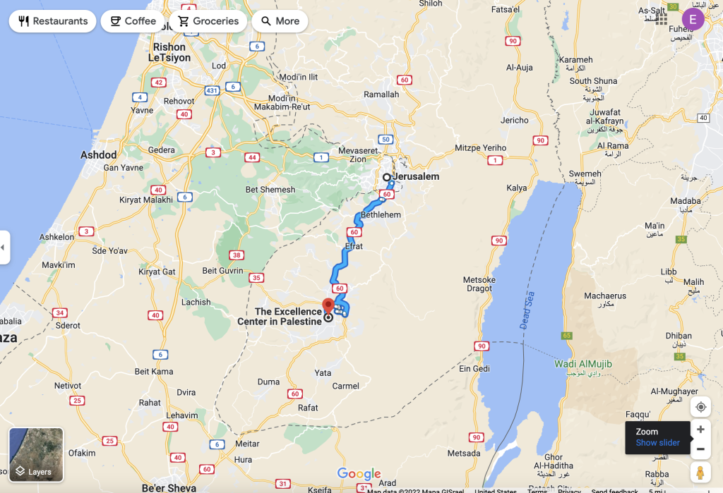 From Ben Gurion Airport (Israel) to Hebron